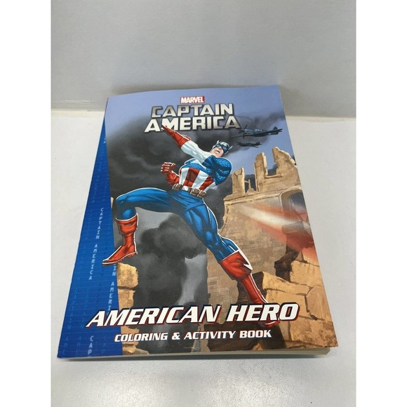 Vision St Marvel Captain American Hero Coloring & Activity Book NEW - Picture 1 of 3